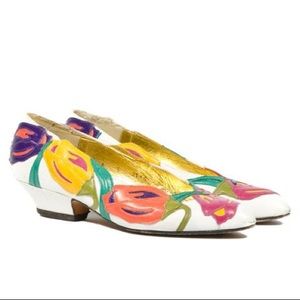 Vintage ZALO novelty flower flats 5.5 6